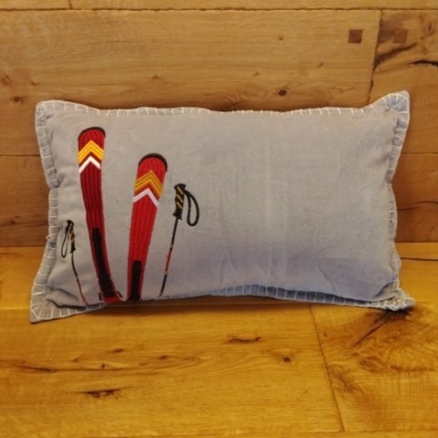 Coussin paire de skis 30x50cm