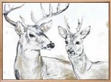 Tableau un cerf et une biche